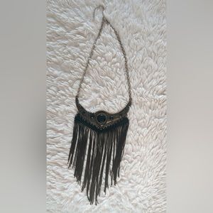 Gothic style fringe necklace